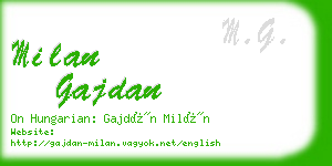 milan gajdan business card